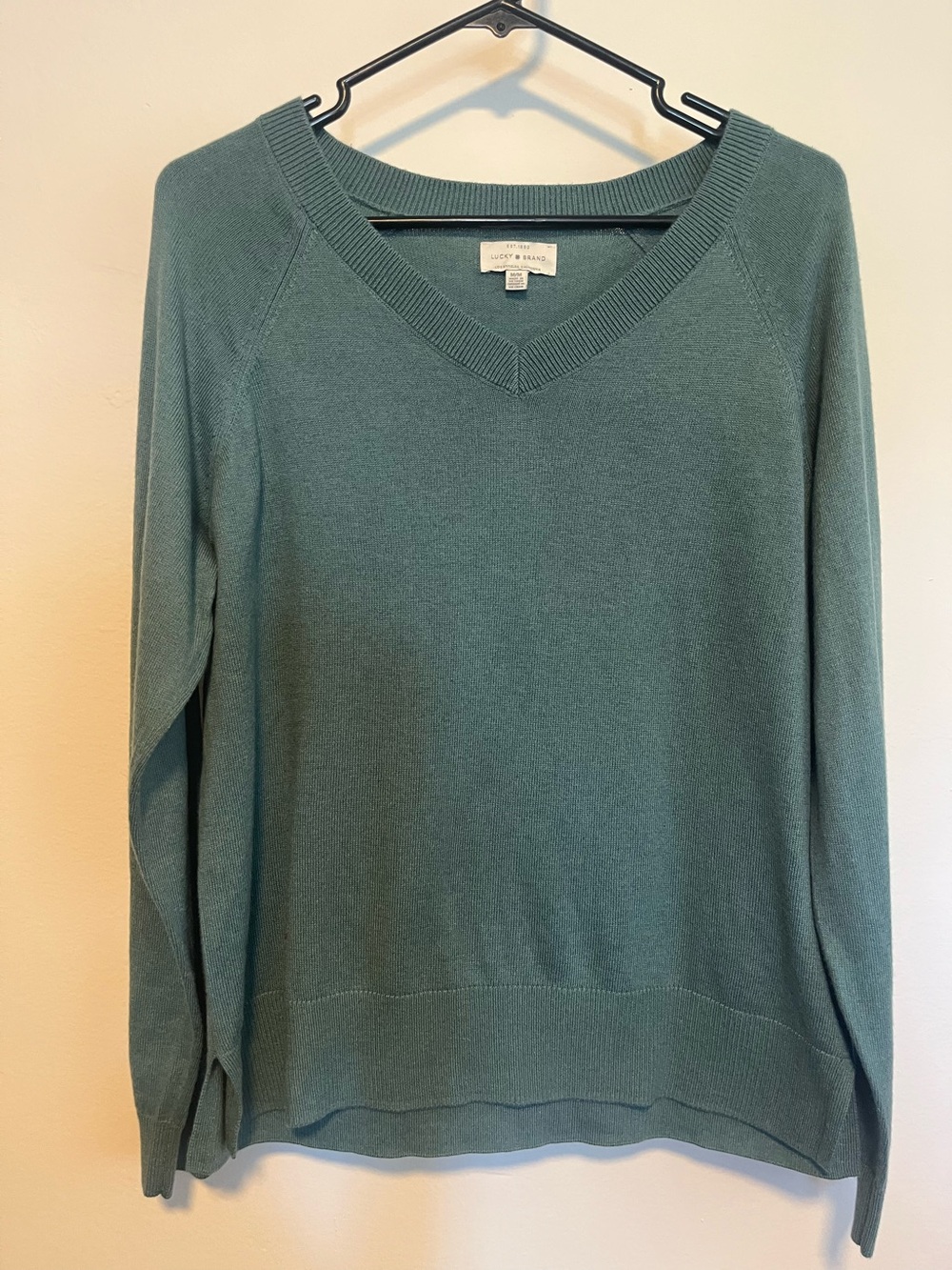 Lucky Brand Women's V-Neck Sweater in Teal